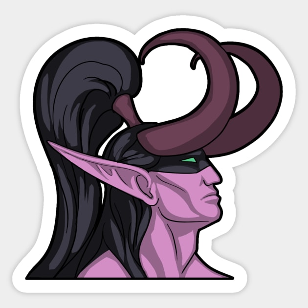 Illidan Stormrage. Warcraft Sticker by SNIZHNA